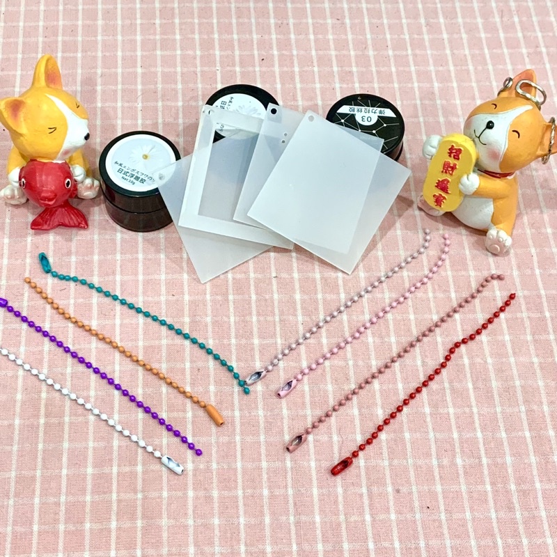 Sẵn khung tranh cát chảy keyring 5x5cm vuông, trái tim, tròn kèm dây đeo siêu cute lót ly cát chảy mini