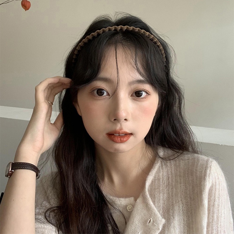 Băng Đô Nhung Chống Trượt Thời Trang Hàn Quốc Cho Nữ
