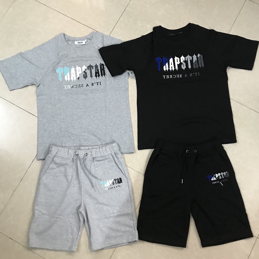 Set Áo Thun Tay Ngắn Và Quần Short Thêu Hình Trapstar