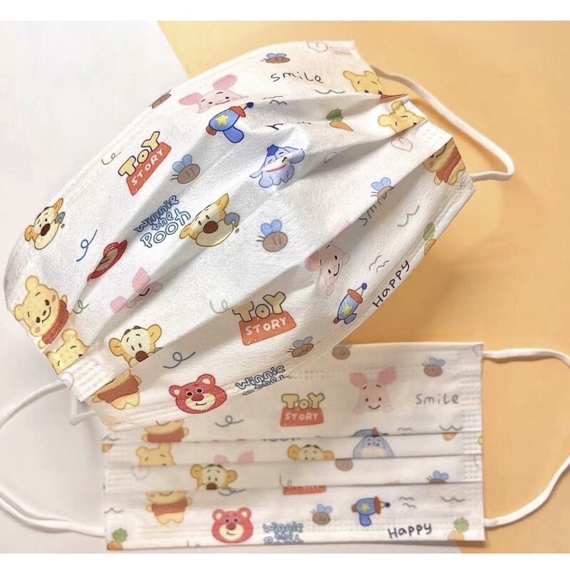 Khẩu trang gấu dâu lotso hoạt hình toy story hoạ tiết dành cho người lớn phong cách hàn quốc De Perier