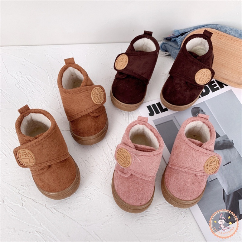 Giày Bốt Cổ Thấp Đế Mềm Chống Trượt Cho Bé