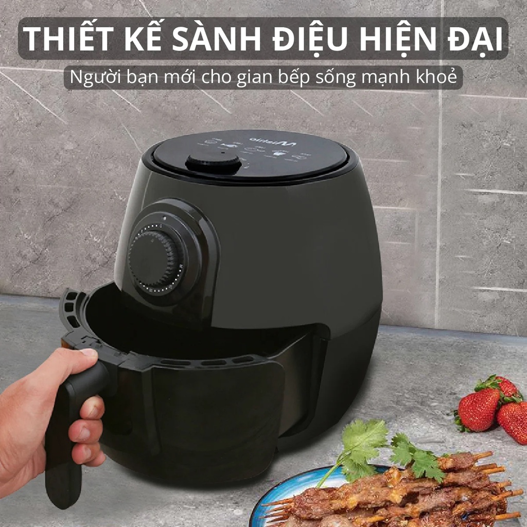 Thanh lý hàng trưng bày - Nồi Chiên Không Dầu Mishio MK01 6L (3.8L)