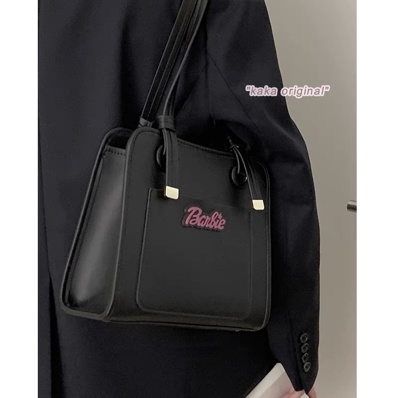 Túi Xách Đen Barbie Dáng Vuông Vừa Phong Cách Lolita Học Sinh Ulzzang