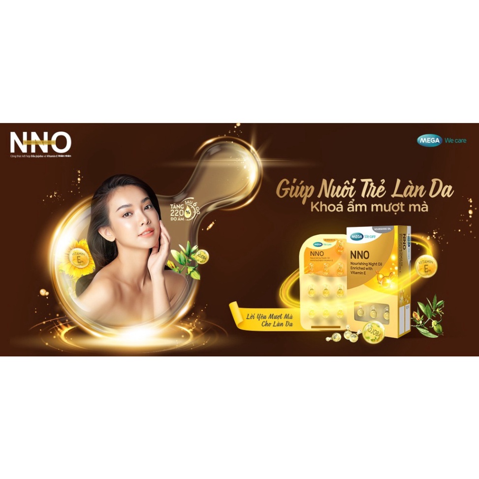 Dầu dưỡng da NNO Nourishing Night Oil Vitamin E Mega We Care 30 viên