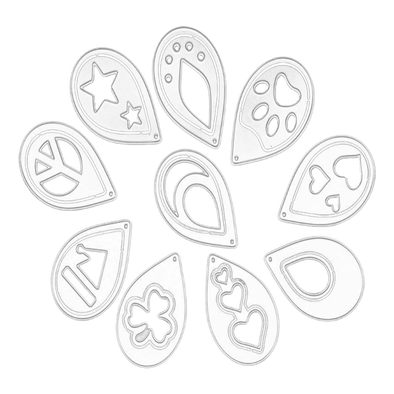 Bộ 10 Dụng Cụ Cắt Bông Tai Mojito Hình Giọt Nước