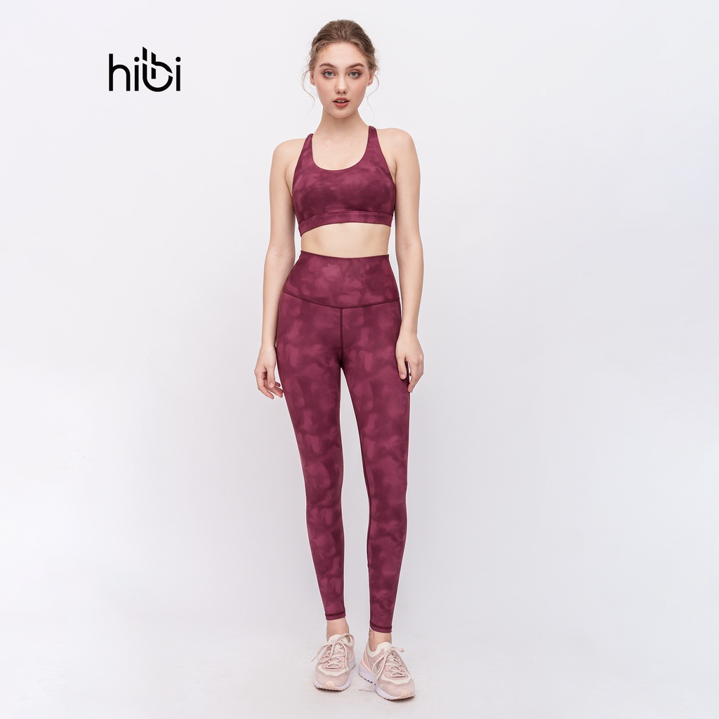 Set Đồ Tập Yoga Gym Hibi Sports H148 Size Mới, Áo Bra 4 Dây Thun Ngang, Kèm Mút Ngực
