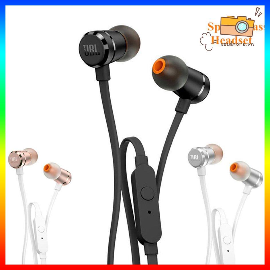 Dây Tai Nghe Nhét Tai JBL T110 3.5Mm Nhạc Stereo Bass Sâu Tai Nghe Nhét Tai Tai Nghe Thể Thao Tai Nghe In-Dòng Điều Khiển Có Mic