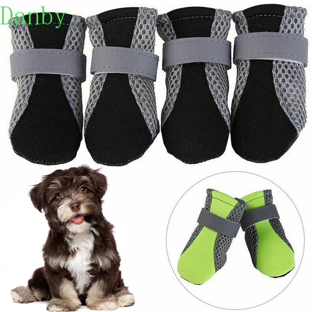 Giày Bốt Đi Mưa Siêu Mềm Họa Tiết Sọc Phản Quang Cho Chó Poodle Yorkshire Hot Pavement