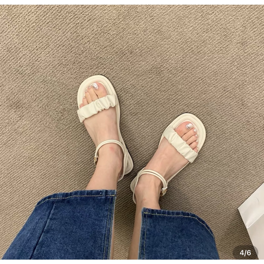 SANDAL Nữ Quai Nhún Hở Gót Thời Trang Ulzzang giaydepxinh.dangmi SD-0319