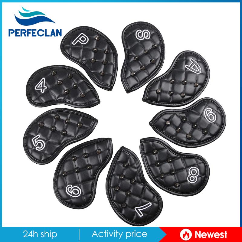 Set 9 Vỏ Bọc Bảo Vệ Đầu Gậy Đánh Golf Chuyên Dụng Chất Lượng Cao