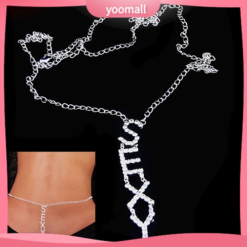 Dây Xích Đeo Hông Đính Đá Hình Bướm Dùng Múa Bụng Thời Trang Cho Nữ