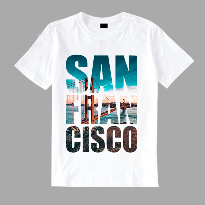 Áo Thun Nam Nữ Sanfancisco Vải Thun Cotton Mềm Mịn