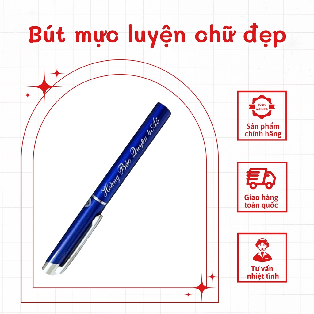 Bút Máy Ban Chữ Việt CL04 Thiết Kế Nhỏ Gọn Đẹp Mắt Cầm Vừa Tay Dành Cho Học Sinh Viết Chính Tả Nét Đẹp Khắc Tên Miễn Phí