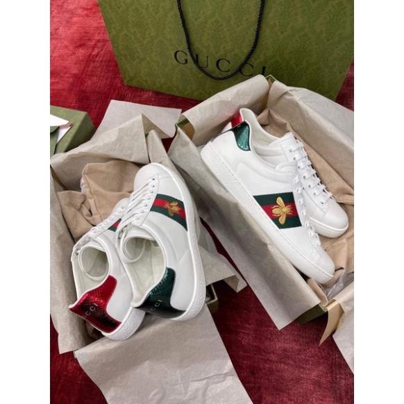 Giày thể thao GC ong thêu,Giày thể thao GG 3 vạch 𝐆𝐮𝐜𝐜𝐢 Ong thêu mới cao cấp chuẩn 1:1  thật