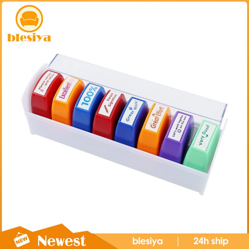 Bộ 8 Con Dấu In Nhiều Màu Sắc Dùng Làm Phần Thưởng Cho Giáo Viên