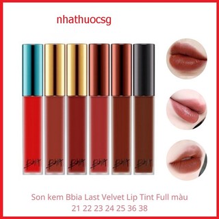 Son kem lì bbia last velvet lip tint 5g - bbia
