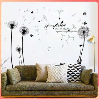 Decal dán tường trang trí, decal hình hoa bồ công anh