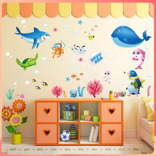Decal Dán Tường Hình Cá biển