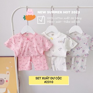 set 3 bộ thun cotton cho bé gái