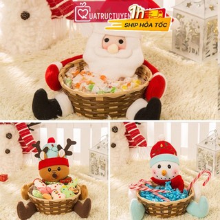 Giỏ đựng kẹo giáng sinh - Quà tặng trang trí giáng sinh noel