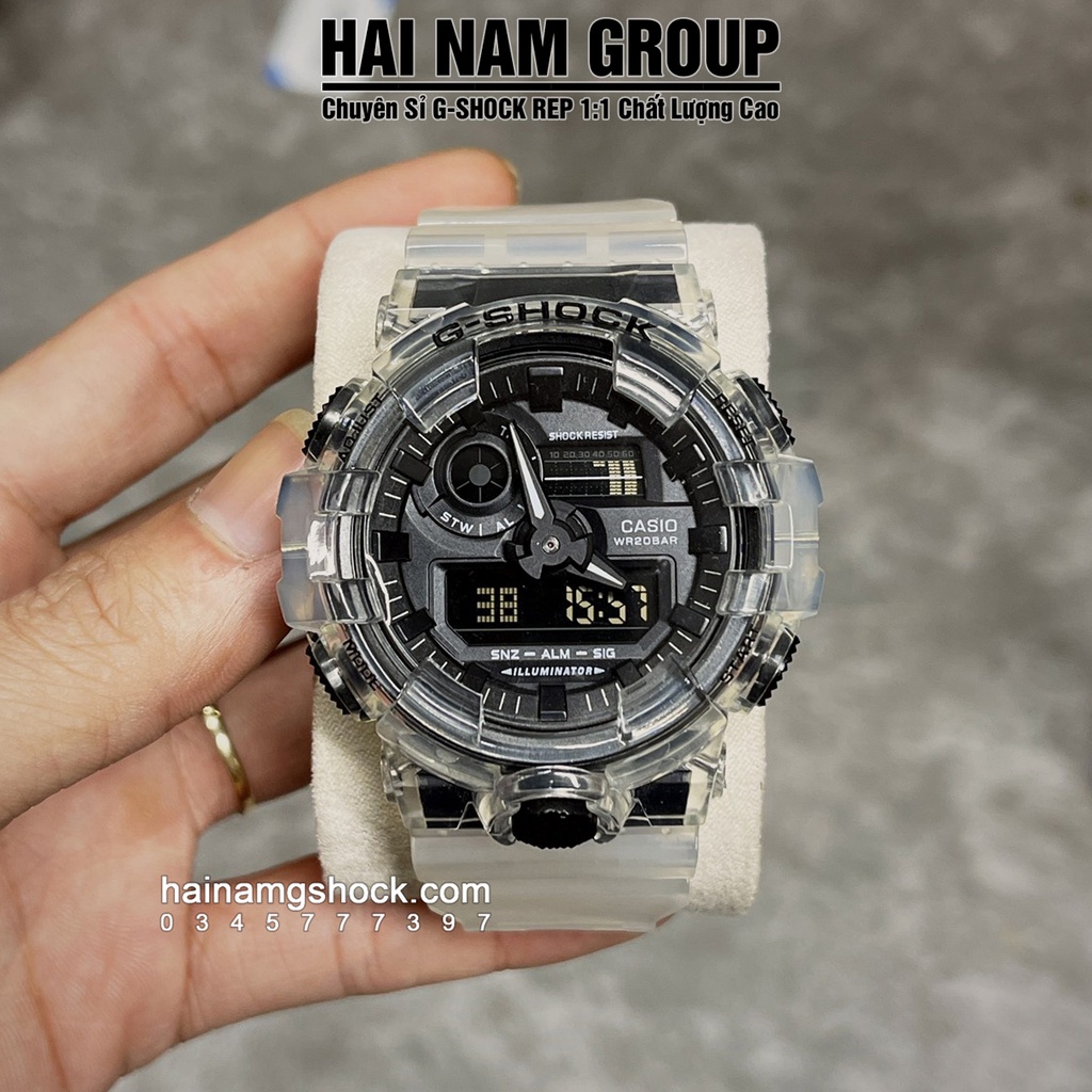 Đồng hồ nam G-SHOCK GA-700SKE-7A Transparent Black Face Camouflage | GA 700 Camouflage | GA 700 Transparent
