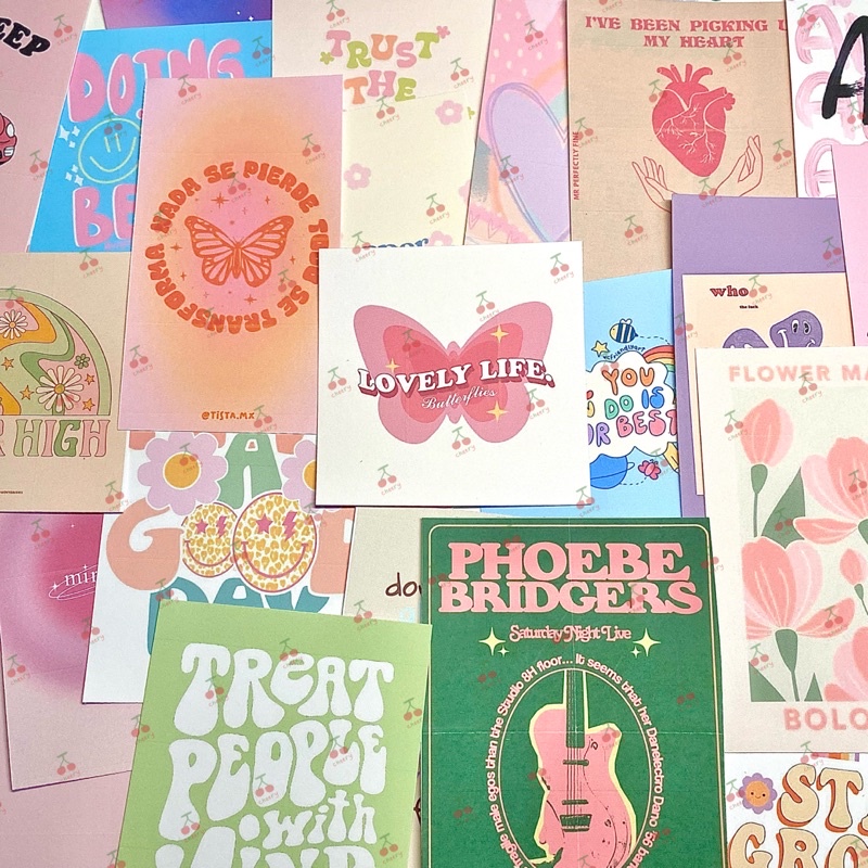 SET 32 ẢNH TRANG TRÍ PHÒNG PHONG CÁCH HIGHTEEN TONE HỒNG NHÃ NHẶN