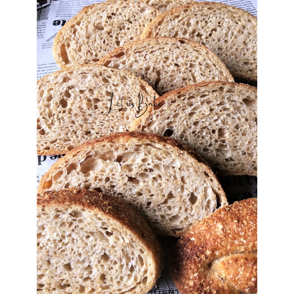 50% Wholewheat Sourdough Bread (350g) - Bánh Mì Nguyên Cám 50% Men Tự Nhiên (Men Chua)