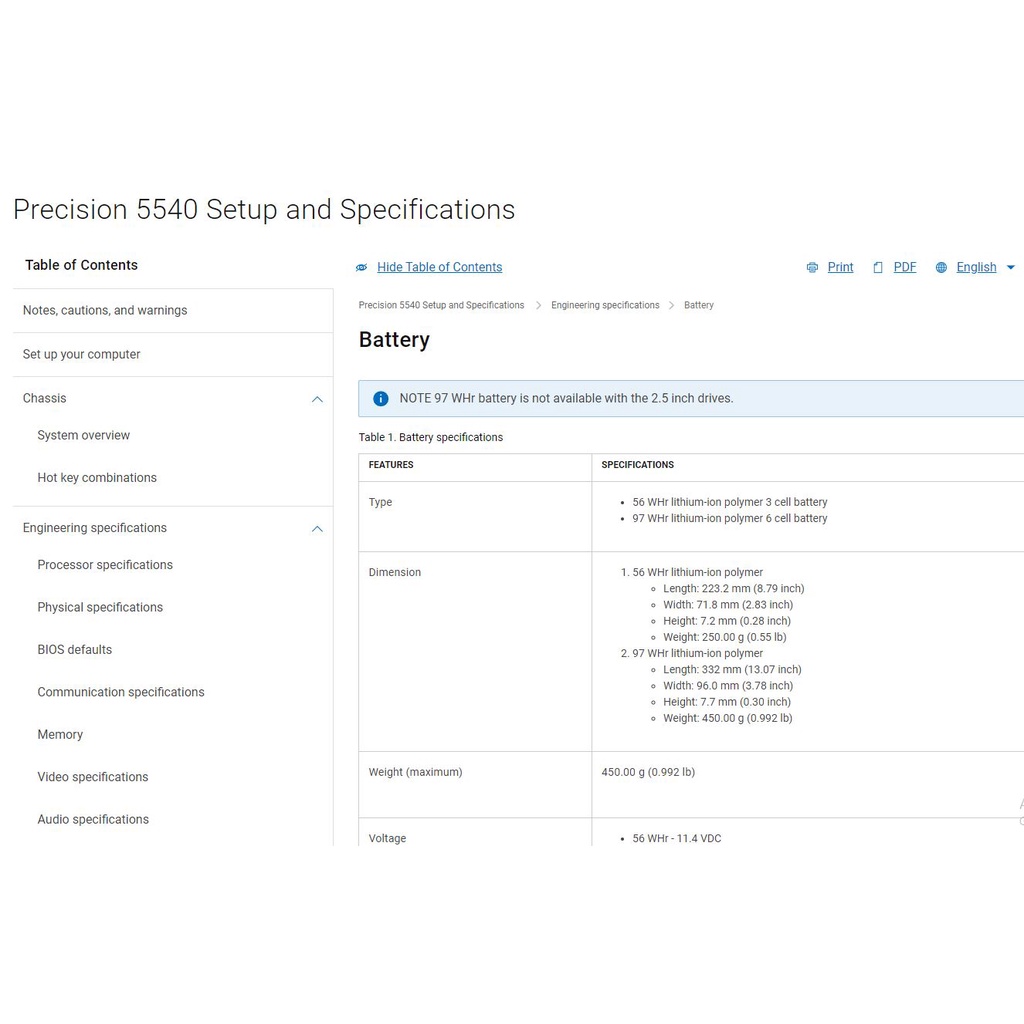 Pin Dell Precision 5540