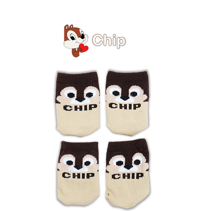 DISNEY [DAISO Korea] Vớ Ghế Chip &amp; Dale (2 Đôi) / 1032174