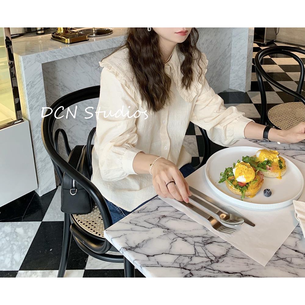 Áo Sơ Mi Dài Tay Thiết Kế Mới Thời Trang Theo Phong Cách Pháp