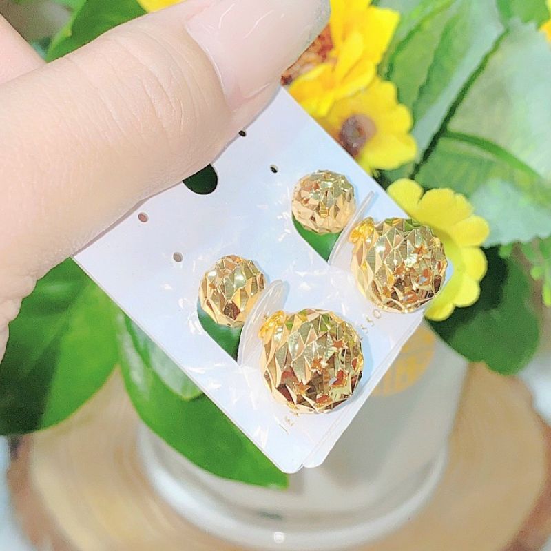 Đôi Bông Tai Nữ Châu Vàng Kiểu Hàn Quốc - Đeo Đẹp Sang Như Vàng Thật Lokalo 4.1.23