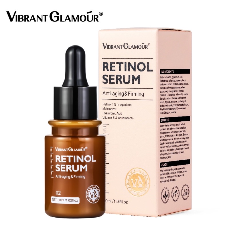 Serum Chăm Sóc da Vibrant Glamour Retinol 1% Serum Chống Lão Hóa Giảm Nếp Nhăn Làm Trắng Da
