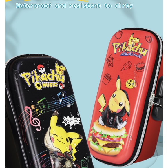 Túi Đựng Bút Chì Kích Thước Lớn In Hình Pikachu 3D Dễ Thương Dùng Làm Quà Tặng Cho Bé