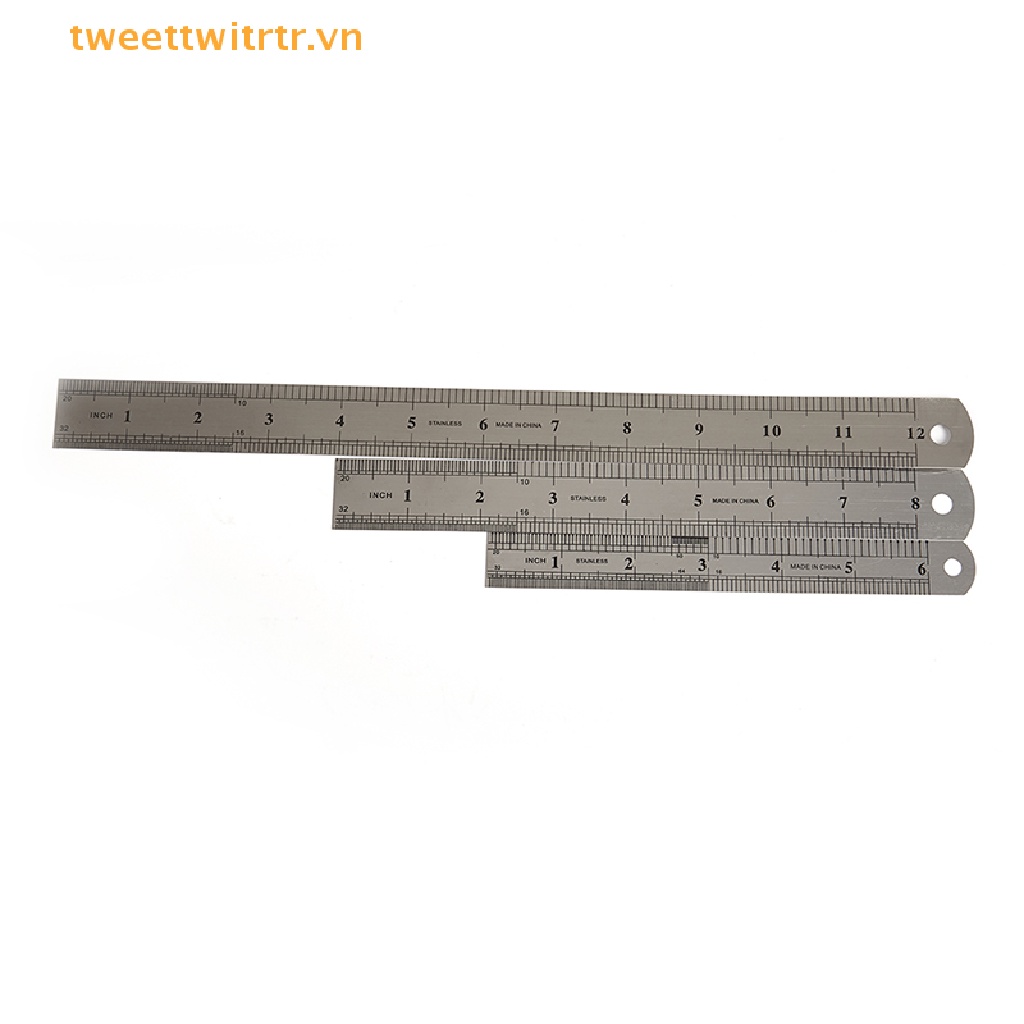 Thước Đo Hai Mặt Bằng Thép Không Gỉ 15-30cm
