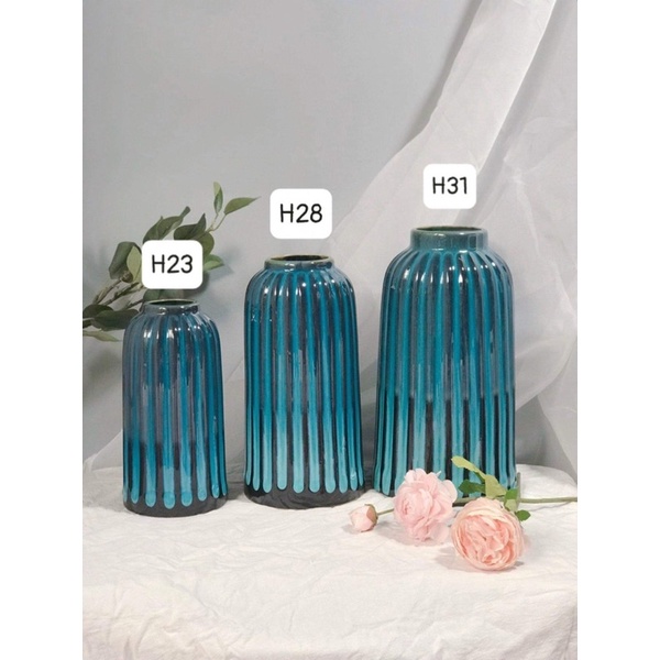 Bình cắm hoa "Lồng Chim" men hoả biến 3 size, 3 màu như ảnh, cắm hoa hay cành đều đẹp - Bình hoa, lọ boa Bát Tràng