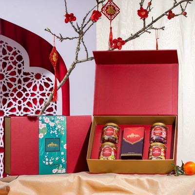 Set quà tặng trung thu Nhụy hoa nghệ tây Saffron Salam kèm Trà Hoa và Mứt saffron cao cấp