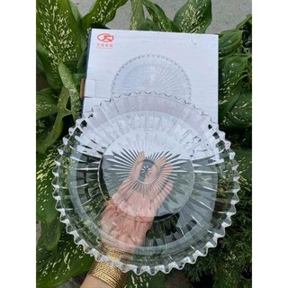Dĩa thủy tinh mặt trời 30cm