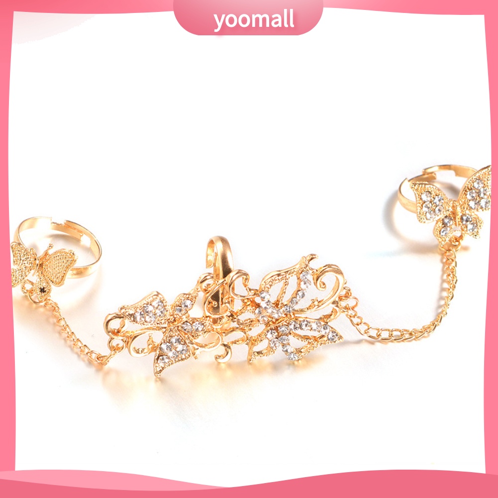 Nhẫn Hình Bướm Rỗng Đính Đá Có Thể Điều Chỉnh Kích Cỡ Thời Trang Dành Cho Nữ