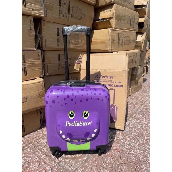 Vali kéo cho bé hình hươu/ khủng long hkm grow/Pediasure size 18 inch cho bé khám phá thế giới