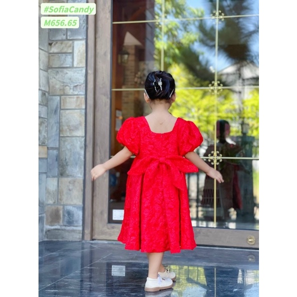 Đầm bé gái chất tapta hoa