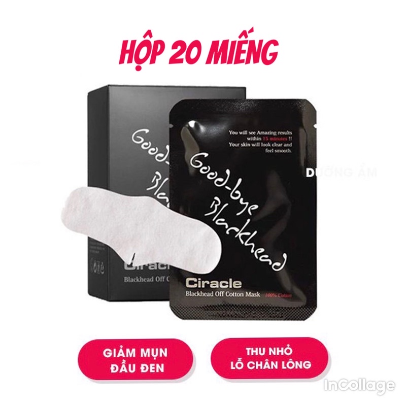 Lột Mụn Đầu Đen Goodbye Blackhead (Hộp 20 Miếng)