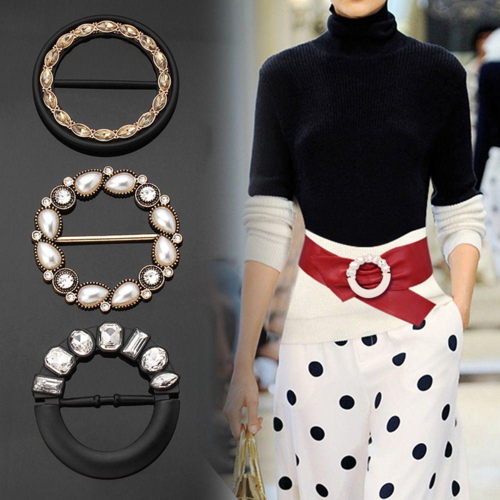 Kẹp Thắt Lưng Họa Tiết Hình Học Thời Trang Có Thể Điều Chỉnh