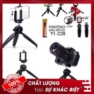 Chân gậy tự sướng YT-288 đa năng có kèm kẹp điện thoại máy ảnh