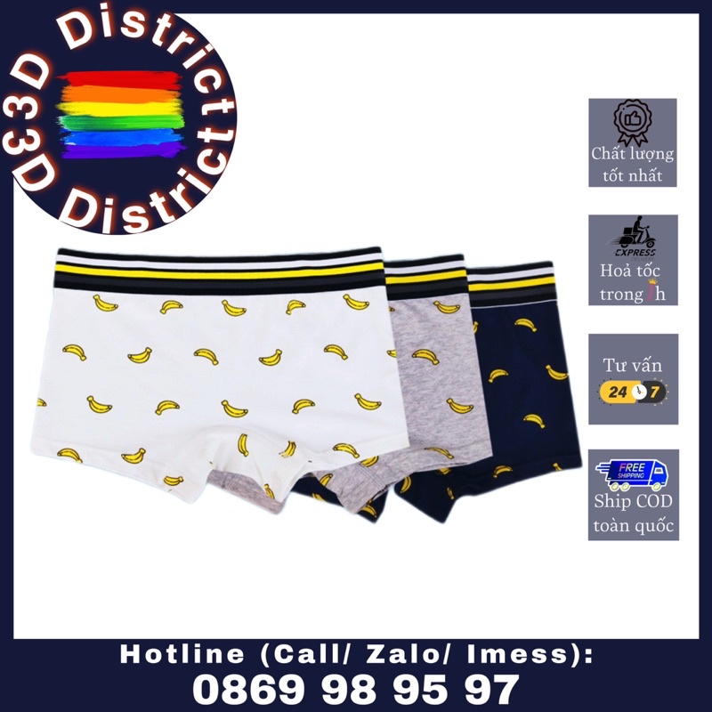 Quần Boxer, Quần Lót, Sịp Đùi Cho Nữ/Tomboy Hoạ Tiết Chuối Banana