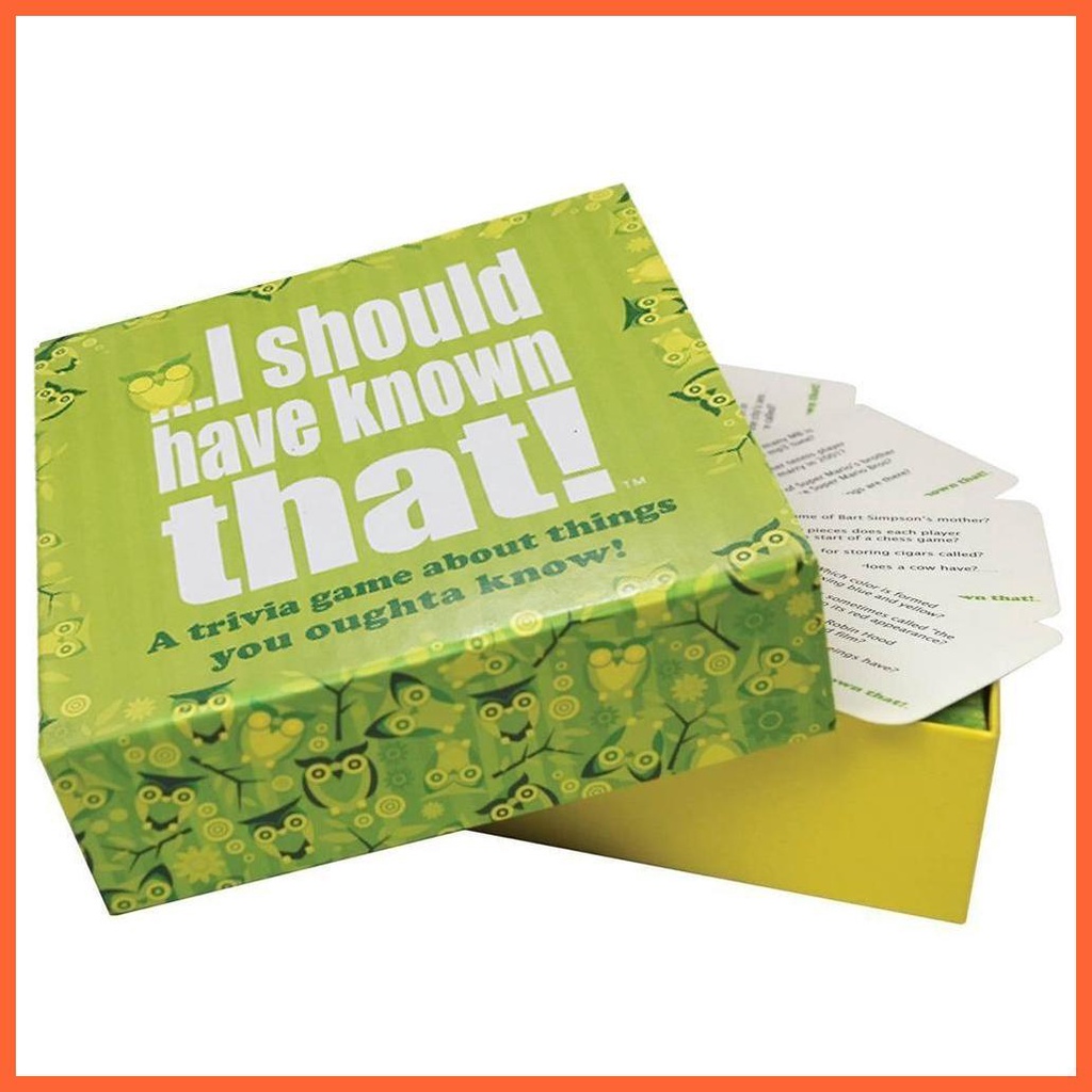 Bộ Thẻ Bài Trò Chơi Tiếng Anh I Should Have Known Đầy Đủ