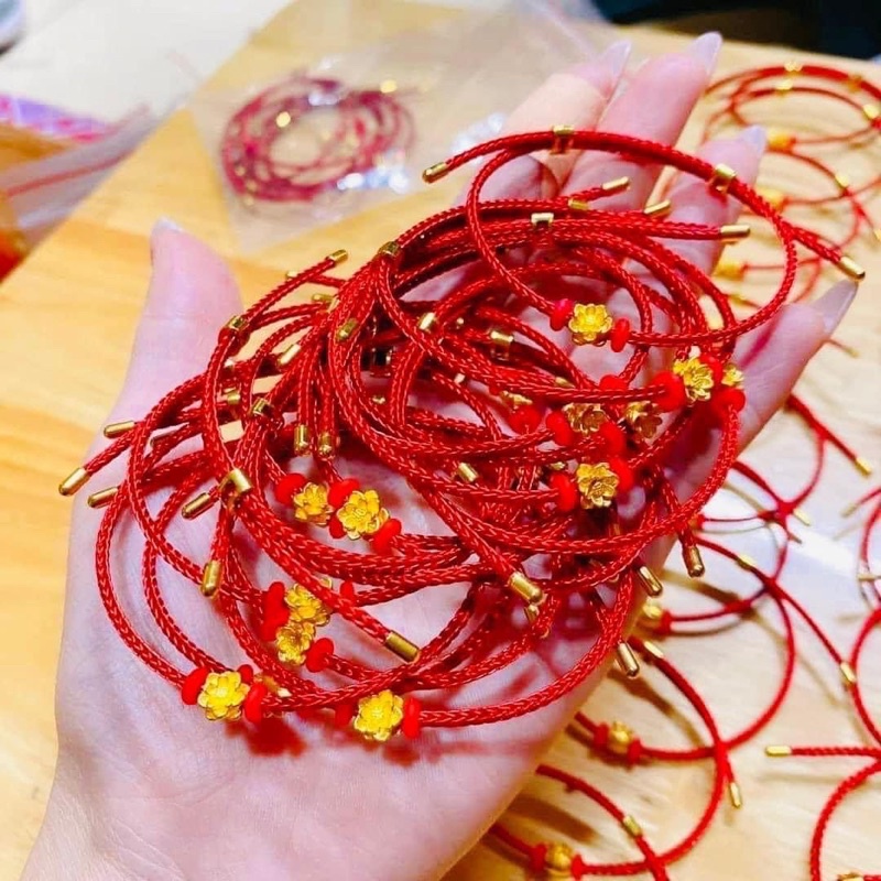 sen vàng 24 k kèm dây đeo có giấy đảm bảo vàng