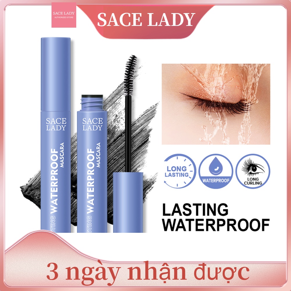 Mascara Sace Lady màu đen chống nước lâu phai cho hàng mi dài dày và cong vút chất lượng cao
