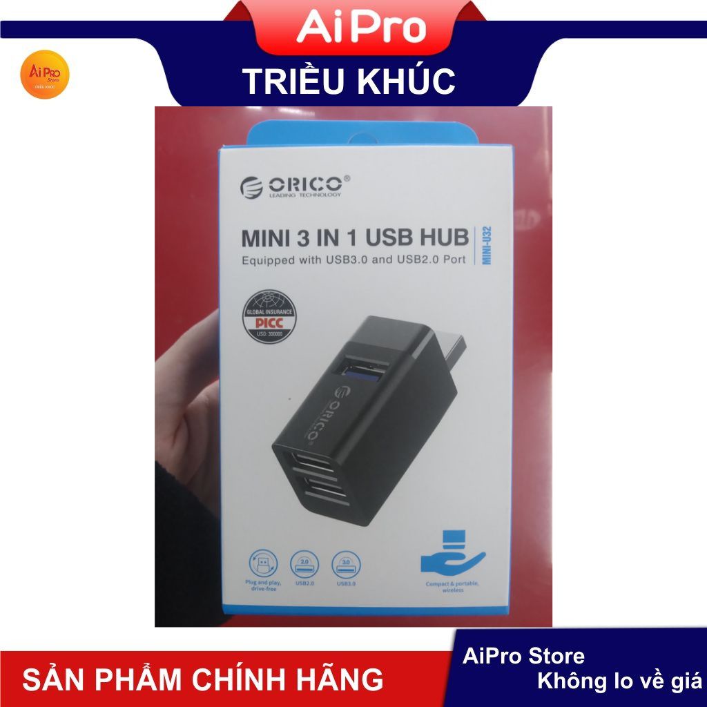 Hub Orico Mini-U32 vỏ nhựa ABS – Bảo hành 12 tháng