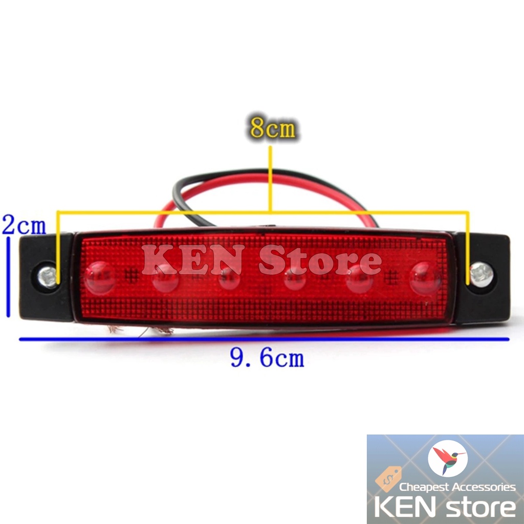 Đèn LED báo hiệu hông sườn xe 6smd 5730 12V / 24V dùng cho xe ô tô tải