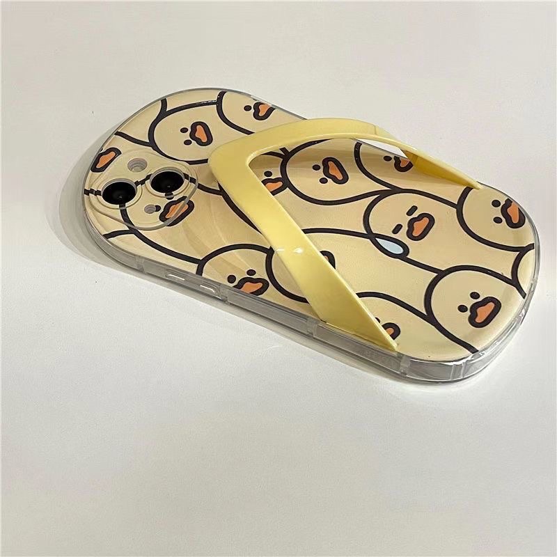 Ốp Iphone dạng dép hình vịt vàng cute FULL dòng Iphone